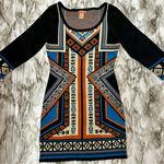 Flying Tomato  Women’s Sz M Southwestern Cowgirl Sweater Dress Art To Wear Aztec Photo 0