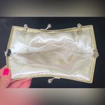 Beaded Evening Party Wedding White‎ Handbag Purse Chain Strap Kiss Lock Closure White Photo 6