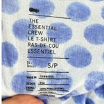 Gap A1  Pima‎ Cotton Crew Tee Blue Polka Dot Print Short Sleeve Top Small Photo 1