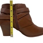 Thalia Sodi  Brown Faux Leather Tully Bootie in Cognac 9.5 Wide Photo 7