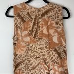 Vintage Floral Animal Print Maxi Dress Sleeveless Sz M/L Neutral Boho Western Tan Size M Photo 7