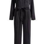 Madewell Tie Waist Straight Leg Jumpsuit
Size 6 NWT, classy & Chic in jet black Photo 0