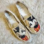Crocs Mickey Mouse Disney Tan Canvas Slip On Loafer Flats Women’s 9 W Photo 0