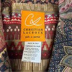 Christian LaCroix Vintage paisley tapestry blazer with rhinestone buttons Sz 10 Photo 4
