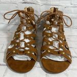 EXPRESS  Gladiator Sandals Faux Suede Tan-7 Photo 0