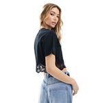 Storia ✨ Crochet Floral Cropped Black Sz Large Top✨ Photo 1