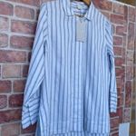 Poetry STRIPE BUTTON THROUGH SHIRT SIZE 8 Photo 2