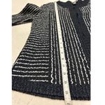 Chico's  Black White TRAVELERS COLLECTION Cardigan Jacket Lightweight Sz 1 MEDIUM Photo 7