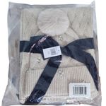 C. Wonder Cream Knit Scarf and Hat Set NWT One Size Cream Scarf Gift Set Photo 1