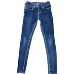 Vanity Womens jeans size 25 dark wash skinny leg denim stretch low rise Blue Photo 6