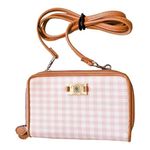 Light Pink Gingham Crossbody Wallet Photo 0