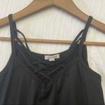 Urbanology Criss-Cross Neckline Tank Soft Black Size Medium Photo 3