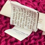 Chico's  2 Crochet Open Knit Sweater Top Textured Size M Bengali Pink Tessa Photo 5