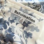 Reformation NWT  Poppies Cutout Silk White Blue Floral Maxi Dress Sz 12 Photo 5