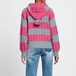 Love Shack Fancy  Pink and Gray Cardigan Sweater Photo 9