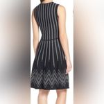 Eliza J . Stippled Jacquard Dots Fit Flare Sleeveless Sweater Knit Dress Size PS Photo 2