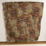 Maison Scotch  Scarf Wrap Womens Brown Red Abstract Art Fringe Woven Sheer 67x80 Photo 1