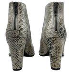 Diba True “Pay Phone” Women’s 8.5 Snake Print Leather Ankle Zip Block Heel Boots Photo 4