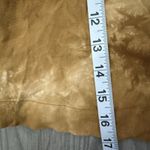 Madewell  Tie-Dye Ruffle Shoulder Pullover Blouse Egyptian Color Gold Small Photo 6