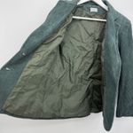 Vintage Green Ribbed Corduroy Cotton Blazer Jacket Women Size 14 Photo 8