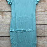 US Allfy Fashion Women's Azure Blue Slim Fit Midi T‎ Shirt Dress Size Large New Photo 0