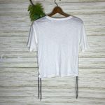 Scotch & Soda  White Ruched Side Paradise Graphic Tee Photo 3