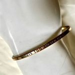 This too shall pass gold tone inspirational bangle bracelet Photo 5