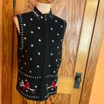 Vtg Y2K cardinal winter zip up sweater vest Black Size M Photo 10