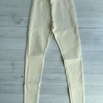 Halston Heritage NWT Cream High Waist Ribbed Leggings Size XS Photo 0