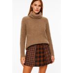 Tempo Paris  Fuzzy Alpaca Wool Blend Cowl Neck Sweater Brown Taupe | Size S Photo 3