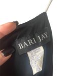 NWT Bari Jay Black Silver Glitter Maxi Gown Crisscross Back Formal Dress Sz 14 Photo 12