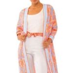 Gretchen Scott Kimono Jacket Resort Wear Open Front Jacket XS/S Photo 1