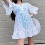 White House | Black Market  Sheer Kimono Sleeve Babydoll Beach Coverup S/M Photo 2