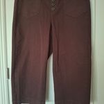 Torrid Sz 18 Brown Button-Up Wide-Leg Pants Photo 10