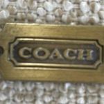 Coach  Brass Collectible Gold-Tone Logo Keychain Photo 0