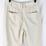 Topshop New  Faux Leather High Waist Pleated Peg Pants Ecru Petite Size 4 Photo 13