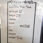 Calvin Klein Tank Top Gray Silver Metallic Stripe Woman's Size XS Festive Photo 9