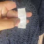 Lucky Brand -NAVY-L/S-OPEN WEAVE KNIT CARDIGAN Open front Cotton Blend-M-EUC Photo 4