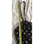 AUW As U Wish Babydoll Smocked Floral Black White Midi Dress Size XL Jumpsuit Photo 6