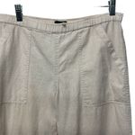 J.Crew Women's Linen Cotton Ankle Pants Size XS Beige Pull On Wide Leg Photo 2