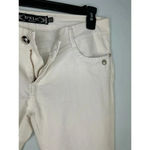 D*Klic White Jeans Size 34 inches Tall Denim Bedazzled Pockets NWT UK Photo 5