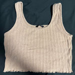 SheIn Beige/Pink  Knit Crop Tank Top Photo 0