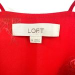 Loft  Size Medium‎ Blouse Red Parrots Sleeveless Flowy Loose Thin Straps Summer Photo 3