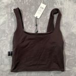 Me+Em Crop Top Womens 2 Brown Towelling Bralette Smocked Terry Cloth Minimal New Photo 5