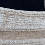 Free People Ivory &Tan Lace Mini Skirt with Lurex Gold Accent Fully Lined size M Photo 5