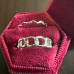 Women’s Stainless Steel Silver Stackable Rings 2 Pack Set Size 7 Photo 1