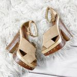 Alexandre Birman Platform Clog Sandals Peggy Brown Suede & Snakeskin Size 38 Photo 0