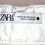 ZARA Women’s Linen Blend Wide Leg High Rise With Pockets Off White Pants size XS Photo 4