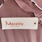 Macolily Orange And White Floral Tie Back Bikini Top Size Large NWT. Removable Pads, Lined, Does Not Include Bottoms. Multiple Photo 4