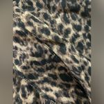 Good American Leopard Animal Print Plunging Faux Wrap V-Neck Satin Bodysuit 0 Photo 11